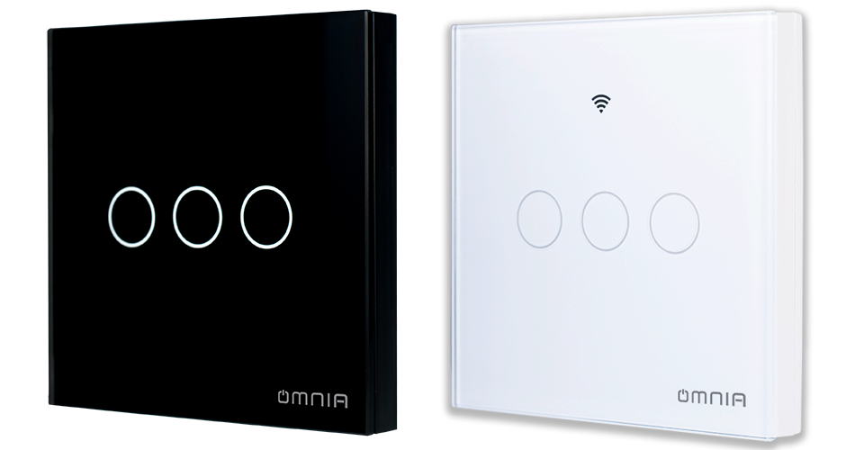 ▷ Omnia Interruptor Inteligente Híbrido Wifi/rf 3 Vías ©